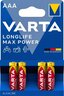 Varta Longlife max power LR03, alkalna baterija 4/1