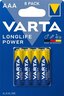 Varta Longlife power LR03, alkalna baterija 8/1