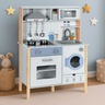 ECO TOYS Dečija kuhinja za sa zvučnim efektima, LED svetlom, rernom, veš mašinom i dodacima – 7271