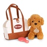 ECO TOYS Plišana igračka za decu, štene Brown Poodle, torba + četka za negu HC750227
