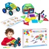 ECO TOYS Set magnetnih kocki za decu – kuća i auto, 48 delova HC397265