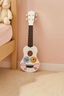 ECO TOYS Ukulele drvena gitara za decu sa 4 najlonske žice i trzalicom bela– MF019G