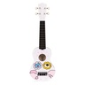 ECO TOYS Ukulele drvena gitara za decu sa 4 najlonske žice i trzalicom bela– MF019G