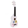 ECO TOYS Ukulele drvena gitara za decu sa 4 najlonske žice i trzalicom bela– MF019G