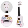 ECO TOYS Ukulele drvena gitara za decu sa 4 najlonske žice i trzalicom bela– MF019G