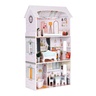 ECO TOYS Kućica za lutke Alice na 3 sprata, 4 sobe, set sa 9 komada nameštaja – D8211
