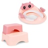 ECO TOYS Adapter za WC šolju sa stepenicama i platformom za decu, roze, ECOTOYS HA-P17-18-PK