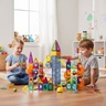 ECO TOYS Magnetni svetleći set blokova sa stazom za kuglice, 134 dela HC725862