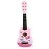 ECO TOYS Drvena gitara za decu sa metalnim žicama pink FO18 P / MF019A