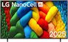 LG NanoCell TV 75" 75NANO80A3B, 4K Ultra HD, WebOS Smart TV, α7 AI Processor 4K Gen8, Super Upscaling, HDR10, Magic Remote