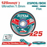 TOTAL Rezna ploča za metal 125x1,0mm set 25/1 TAC21012525