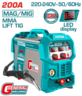 TOTAL Inverterski MAG/MIG/MMA/TIG Lift aparat za zavarivanje 200A TMGT20058