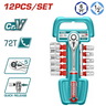 TOTAL 12-delni set 1/2" čegrtaljke i nastavaka THT141121