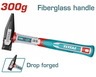 TOTAL Bravarski čekić, 300gr, fiberglas THMH62300