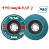 TOTAL Lamelni brusni disk 115mm za metal,P80,zirconium TAC641153