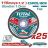 TOTAL Rezna ploča za metal 115x1,0mm set 25/1 TAC11011525