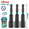 TOTAL 3-delni set udarnih magnetnih usadnih nastavaka HEX 10mm,dužina 65mm TAC271031