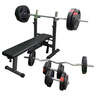 Gorilla sports Klupa za benč sa setom tegova gripper 100 kg bela