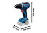 Bosch Professional Akumulatorska bušilica-odvrtač GSR 18V-65 (solo; karton) 06019N3200