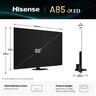 Hisense OLED TV 55" 55A85Q, 4K Ultra HD, Smart TV, VIDAA OS, VRR 120Hz, Infinite Blacks, Pixel Dimming, Brightness Enhancer, Anti-Reflection PRO, AI Picture
