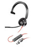 Slušalice sa mikrofonom HP Poly Blackwire 3320 mono usb-c + usb c/a adapter crne