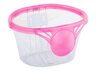 Korpa dečija sitno pletena sa plastičnim štitnikom roza 3140016