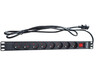 Kabl 230V razvodni PDU panel 19"/1U sa 8 utičnih mesta,1.8m C14 (PDU-8SP-1U-C14)
