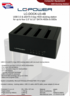 HDD D. Station 4-bay LC-DOCK-U3-4B 4xSSD/HDD, Black, USB 3.0/eSATA