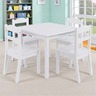 KINDER HOME Dečiji sto sa 4 stolice, drveni set za igru i učenje, beli