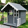 KINDER HOME Drvena dečija kućica za igre na otvorenom u dvorištu i bašti