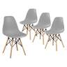 Set trpezarijskih stolica 4 kom Aurora - siva