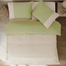 Dekordom Posteljina cb simple set bicolor double - green/merri bej
