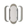 Roi zidno ogledalo sivo-textile