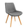 Trpezarijska stolica Linea wood siva c-413