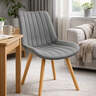 Trpezarijska stolica Linea wood siva c-413