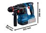 BOSCH Professional set 18V (2 alata) -GWS + GBH + 2x GBA 18V 4.0Ah + GAL + torbica 0615V0003C