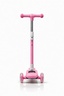 Roze sklopivi dečiji trotinet sa svetlećim točkovima i podesivom visinom