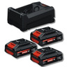 Bosch Professional Starter set 3x EXBA 18V-40 + GAL 12V/18V-80 0615V0005X