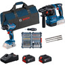 Bosch Professional Kombo set GSR 18V-45 + GBH 18V-22 + ACC sets + 2 x GBA 4.0Ah + GAL 18V-40 + Karton 0615V0003D