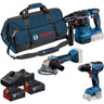 Bosch Professional Kombo set GSR 18V-65 + GBH 18V-22 + GWS 18V-8 (2x GBA 18V 4.0Ah; GAL 18V-40; M-torba 0615A50094