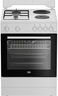 Beko kombinovani šporet FBE 64010 WDN, Ringle + Plin, Ventilatorska rerna, belo-crna