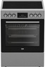 Beko električni šporet FBE67310GX, Staklokeramička ploča, Konvencionalna rerna, sivi
