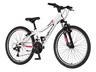 Bicikl junior 24 venssini parma x100 alu 24" alu 12" v-brake  18 brzina 132-155cm (xs) belo roze 1242065