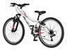 Bicikl junior 24 venssini parma x100 alu 24" alu 12" v-brake  18 brzina 132-155cm (xs) belo roze 1242065