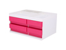 DELI STONI ORGANIZER  ABS, 4 FIOKE, 4 ODELJKA - PINK EZ25040