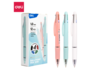 DELI HEMIJSKA OLOVKA  PASTELNA 4u1 plavi, crni, crveni i zeleni ispis 0.7mm EQ181