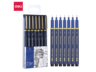 DELI FLOMASTER FINELINER  SET 1/7 EQ909