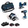 BOSCH Set alata 18V GSB+GKS+GST+2x4.0Ah+GAL 0615A5005N
