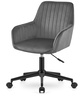OSKAR Rotirajuća somotna fotelja ROXY tamno siva 3961_1