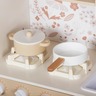 KINDER HOME Dečija drvena kuhinja – vintage stil sa elektronskim pločama za kuvanje, svetlima, zvucima i funkcionalnim dodacima V10C790F